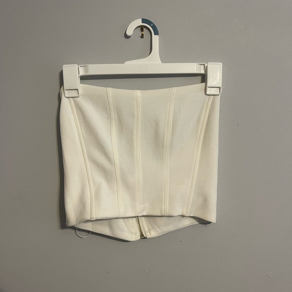 White corset top